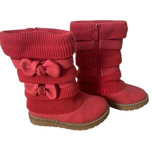 Dream Pairs Pink Fur Lined Winter Boots Red Size 10